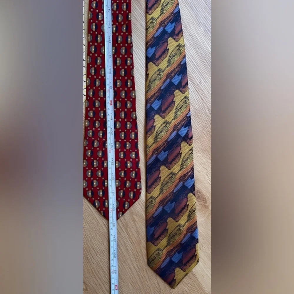 Bundle lot of 2 men’s ties silk colorful Liberty of London S&W